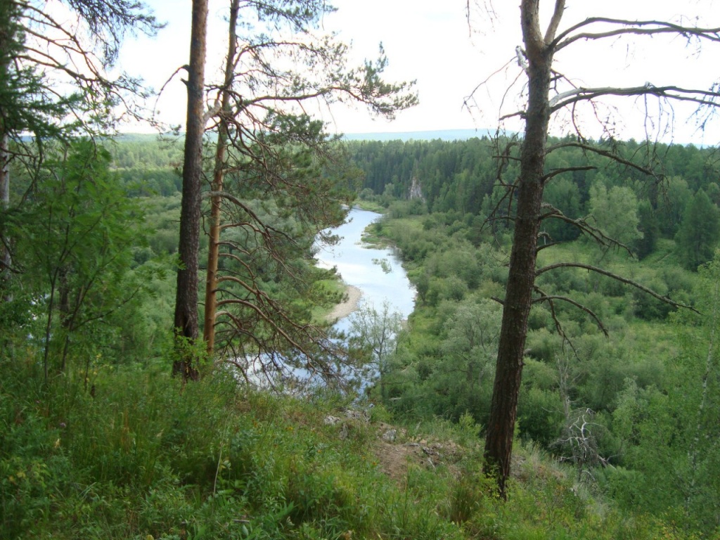 Вид с камня на реку Серга